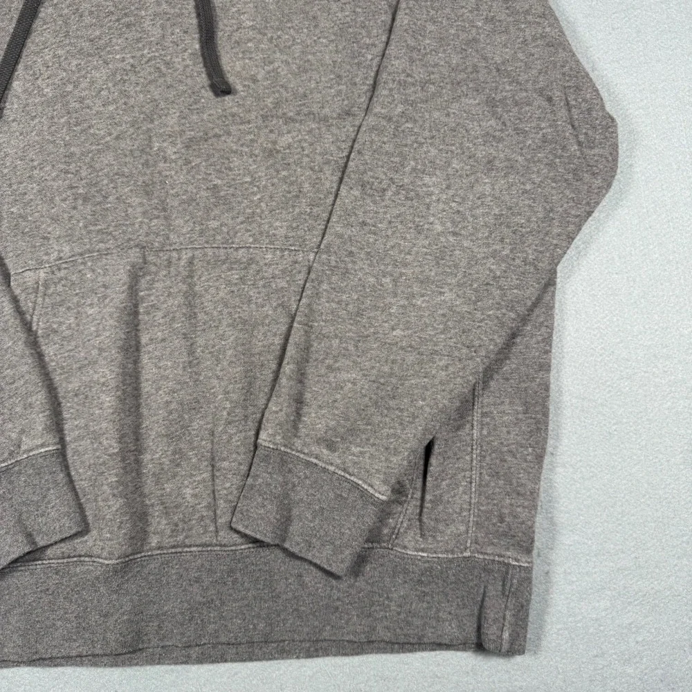 Nike Hoodie Mens Large Gray Fleece Pullover Embroidered Swoosh Logo Sportswear